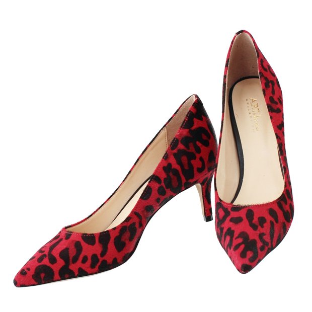 Scarpin Clássico Onça/Vemelho 1037 Art Valentina Moselle Sapatos