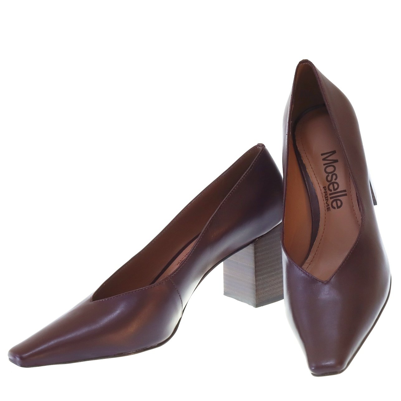 Scarpin Salto Bloco Rosso P4101-5 VI Vinho Moselle Ozzeon