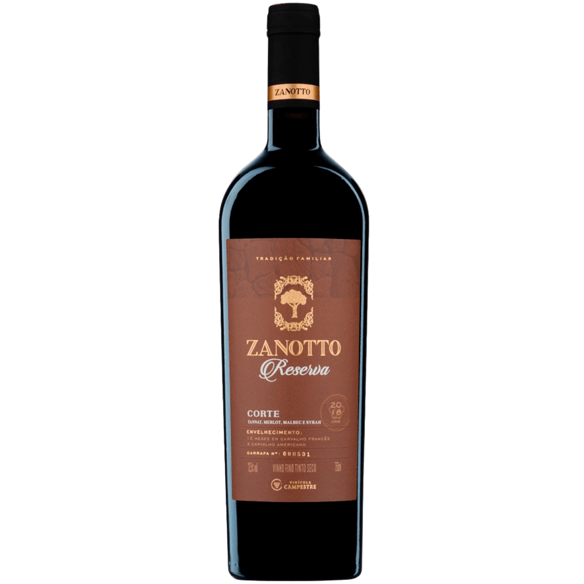 Vinho Zanotto Tinto Seco Brasil Reserva Blend 750ml