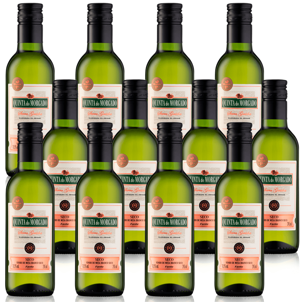 Vinho Fante Branco Seco Brasil Quinta do Morgado Uvas Americanas 245ml - 12 Unidades