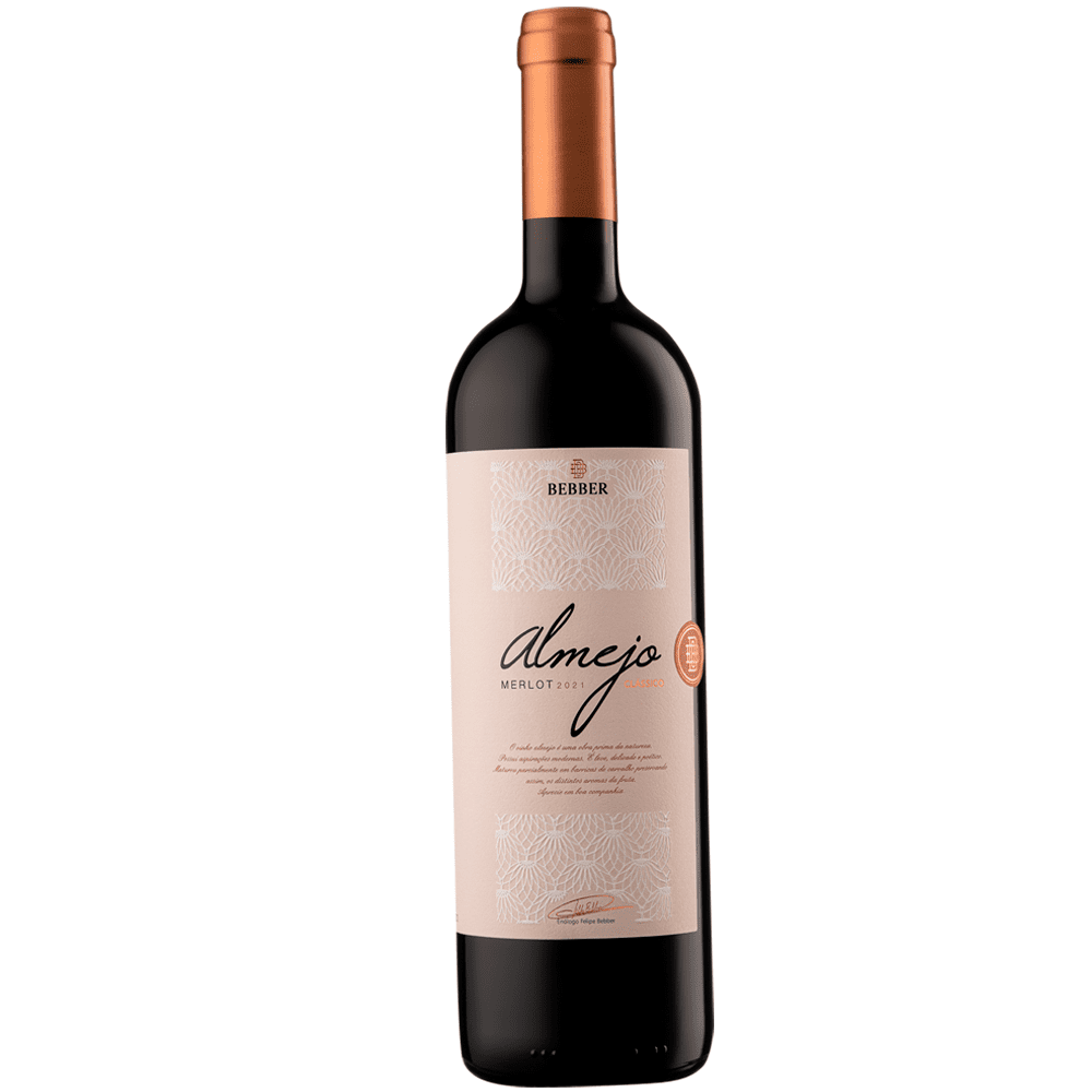 Vinho Família Bebber Tinto Seco Brasil Almejo Merlot 375ml