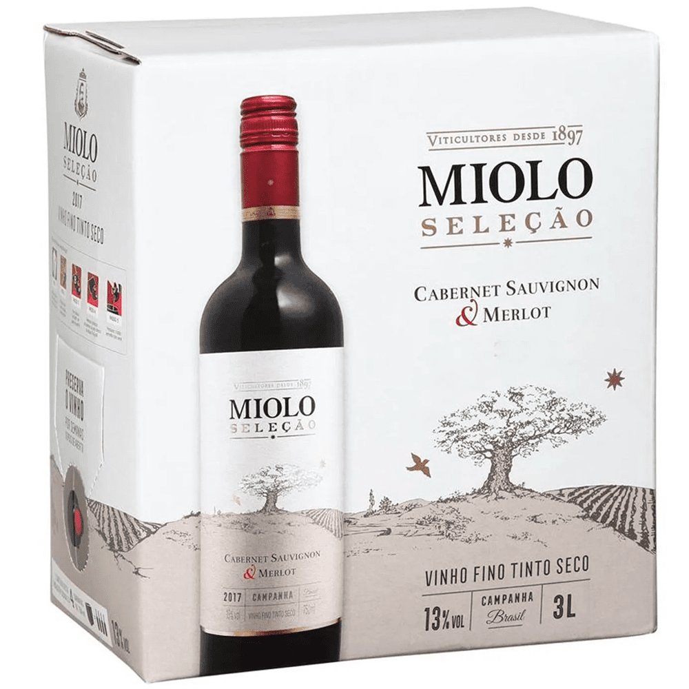 Vinho Miolo Seleção Tinto Seco Cabernet/Merlot Bag 3L