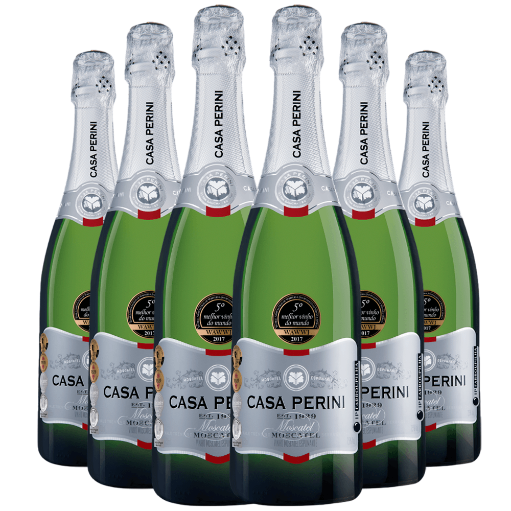 Espumante Casa Perini Branco Moscatel Brasil Moscato 750ml - 6 Unidades