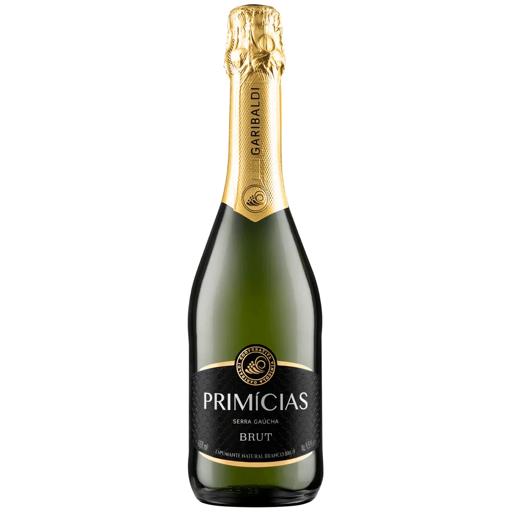 Espumante Garibaldi Branco Brut Brasil Primícias Riesling, Trebbiano 660ml