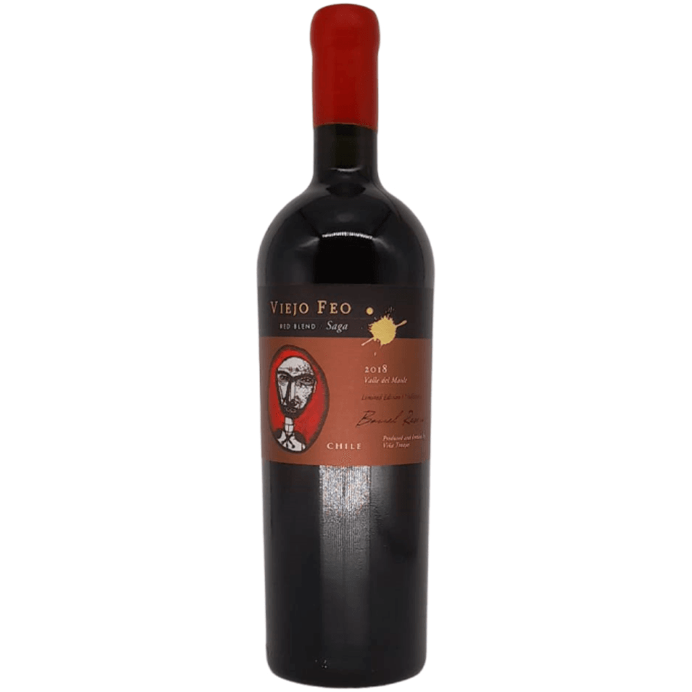 Vinho Viña Tinajas Tinto Seco Chile Viejo Feo Red Grand Reserva Cabernet Sauvignon, Carménère, Merlot 2018 750ml