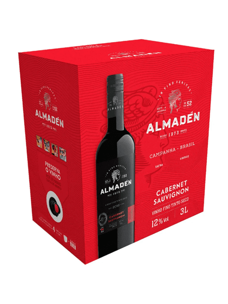 Vinho Almadén Cabernet Sauvignon Seco Bag in Box 3L