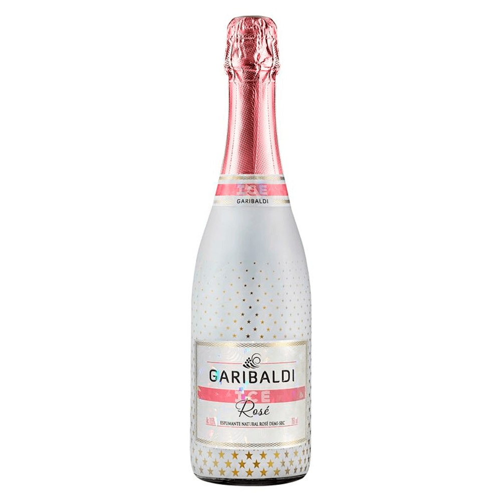 Espumante Garibaldi Rosé Demi Sec Brasil Ice Ancellotta, Glera, Moscato 750ml