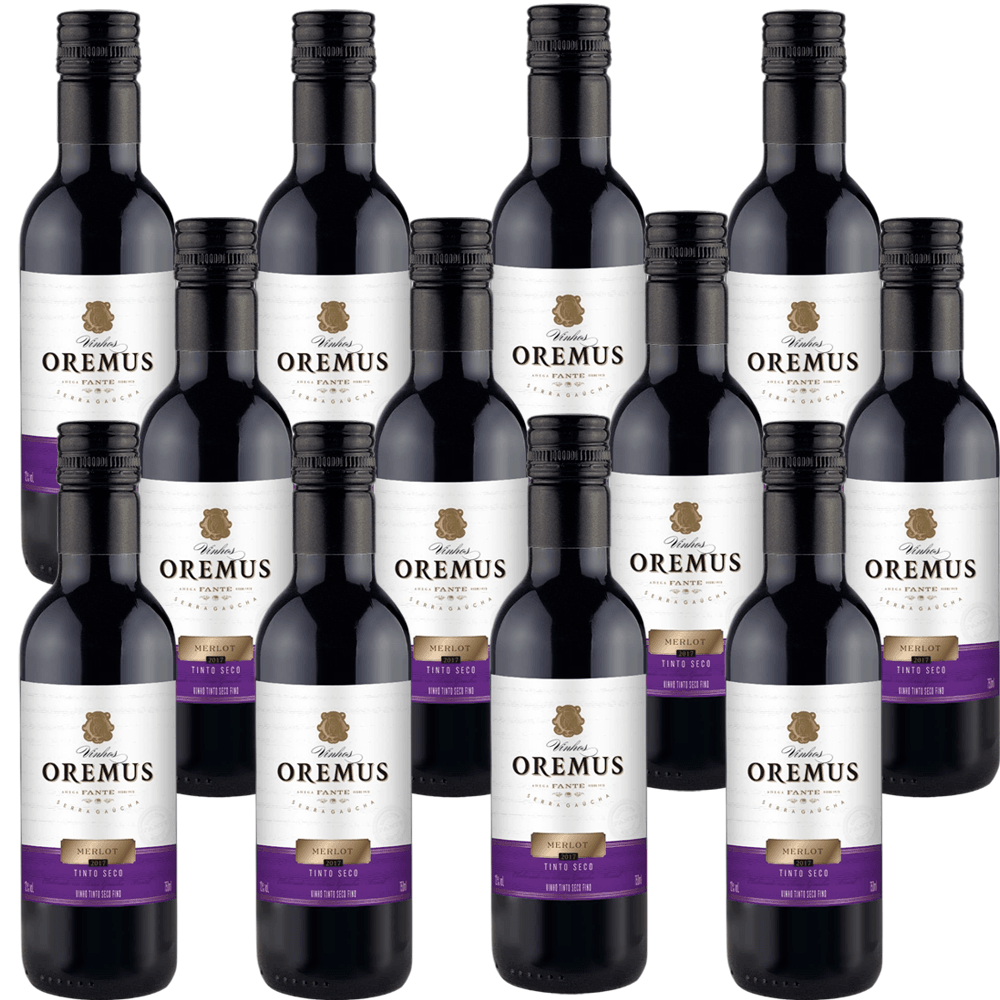 Vinho Oremus Tinto Seco Brasil Merlot 245ml - 12 Unidades