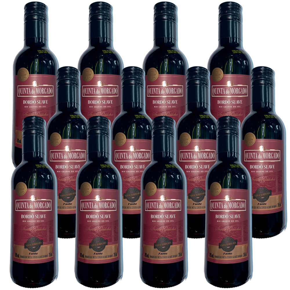 Vinho Fante Tinto Suave Brasil Quinta do Morgado Bordô 245ml - 12 Unidades