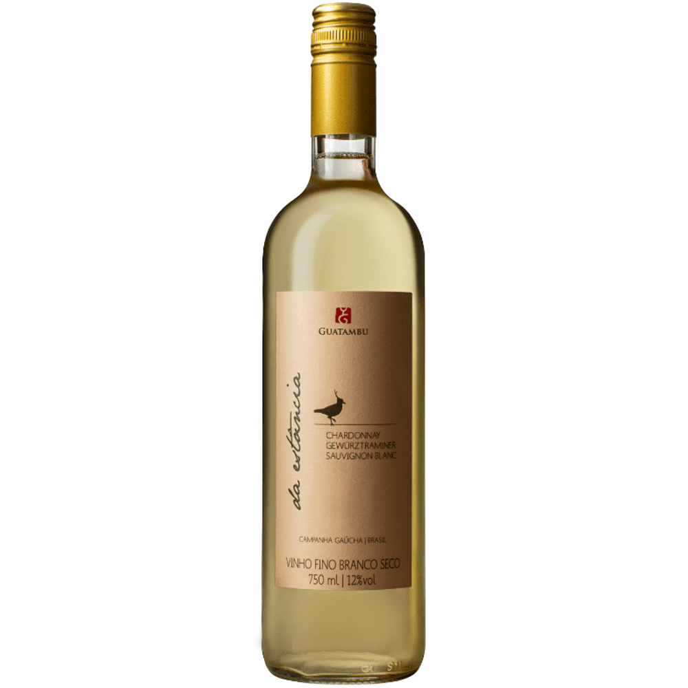 Vinho Vinícola Guatambu Branco Seco Brasil da Estância Chardonnay, Gewurztraminer, Sauvignon Blanc 2022 750ml
