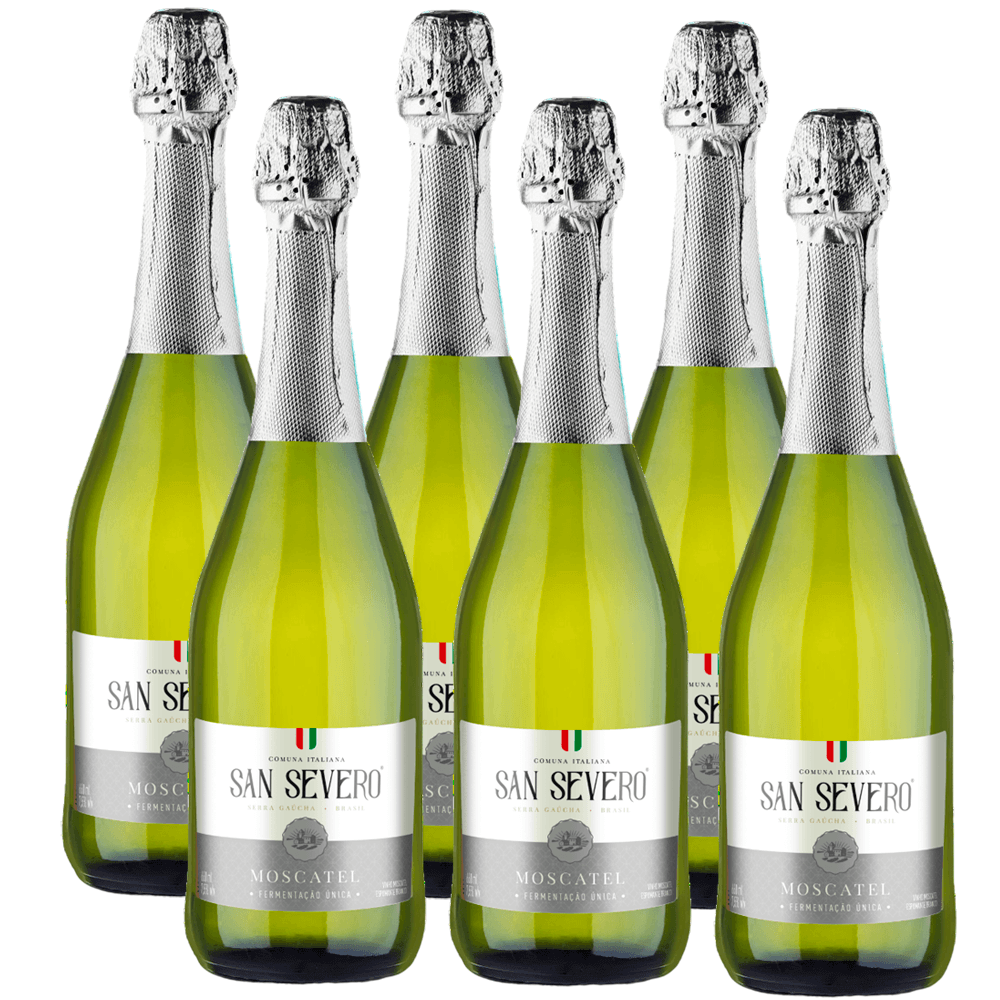 Espumante San Severo Branco Moscatel Brasil Moscato 660ml - 6 Unidades