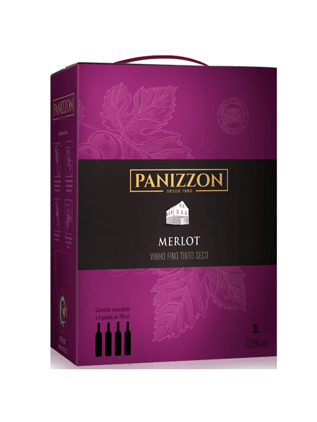 Vinho Panizzon Merlot Bag 3L