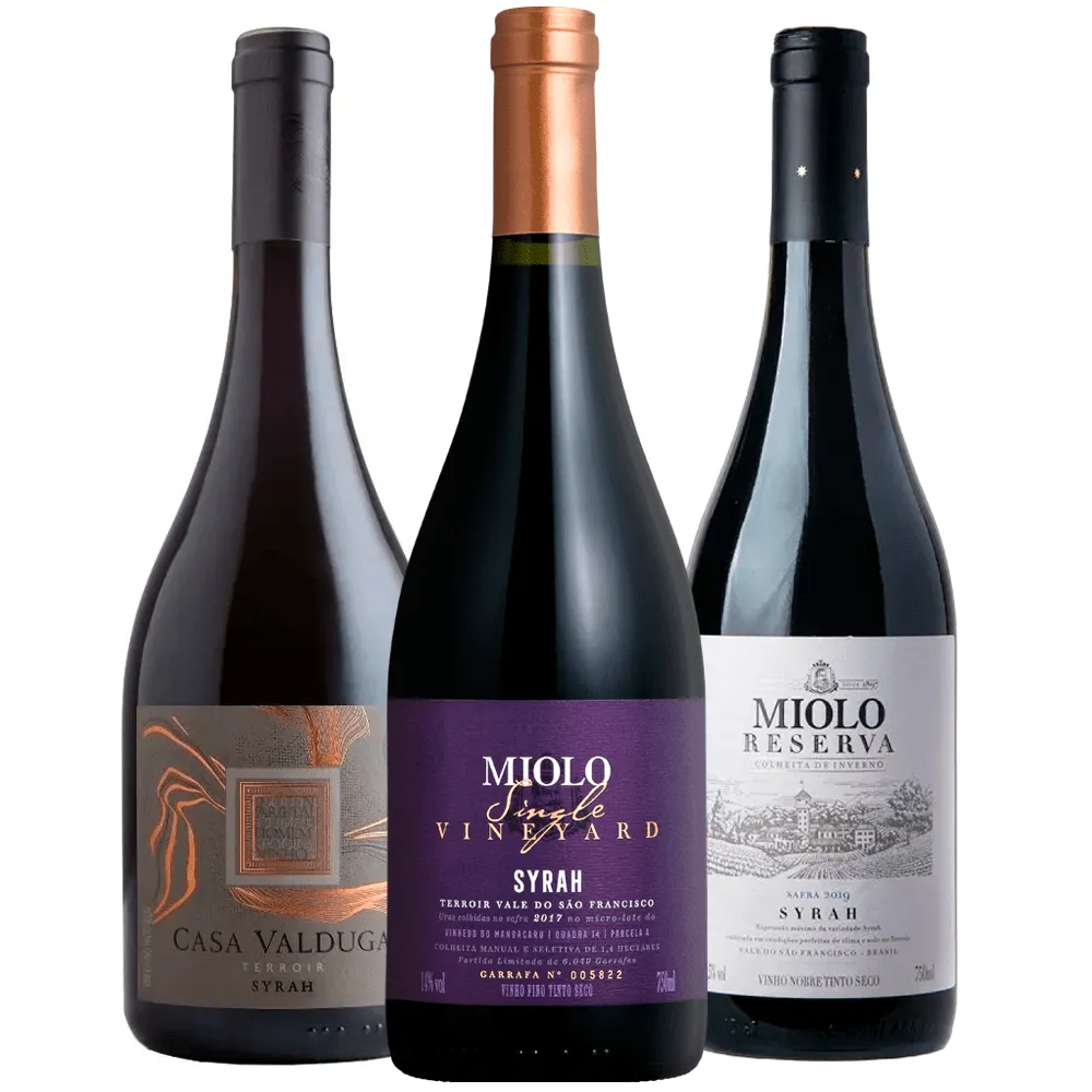 Kit 3 Vinhos Syrah na Minha Adega 750ml