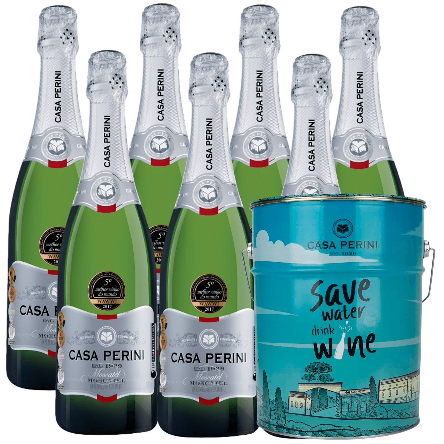 Balde Espumante Casa Perini Moscatel 7x750ml | WerleComercial
