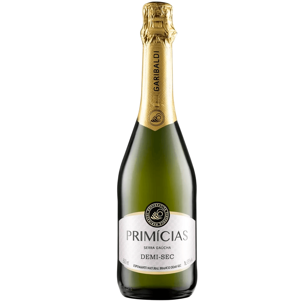 Espumante Garibaldi Branco Demi Sec Brasil Primícias Malvasia, Riesling, Trebbiano 660ml