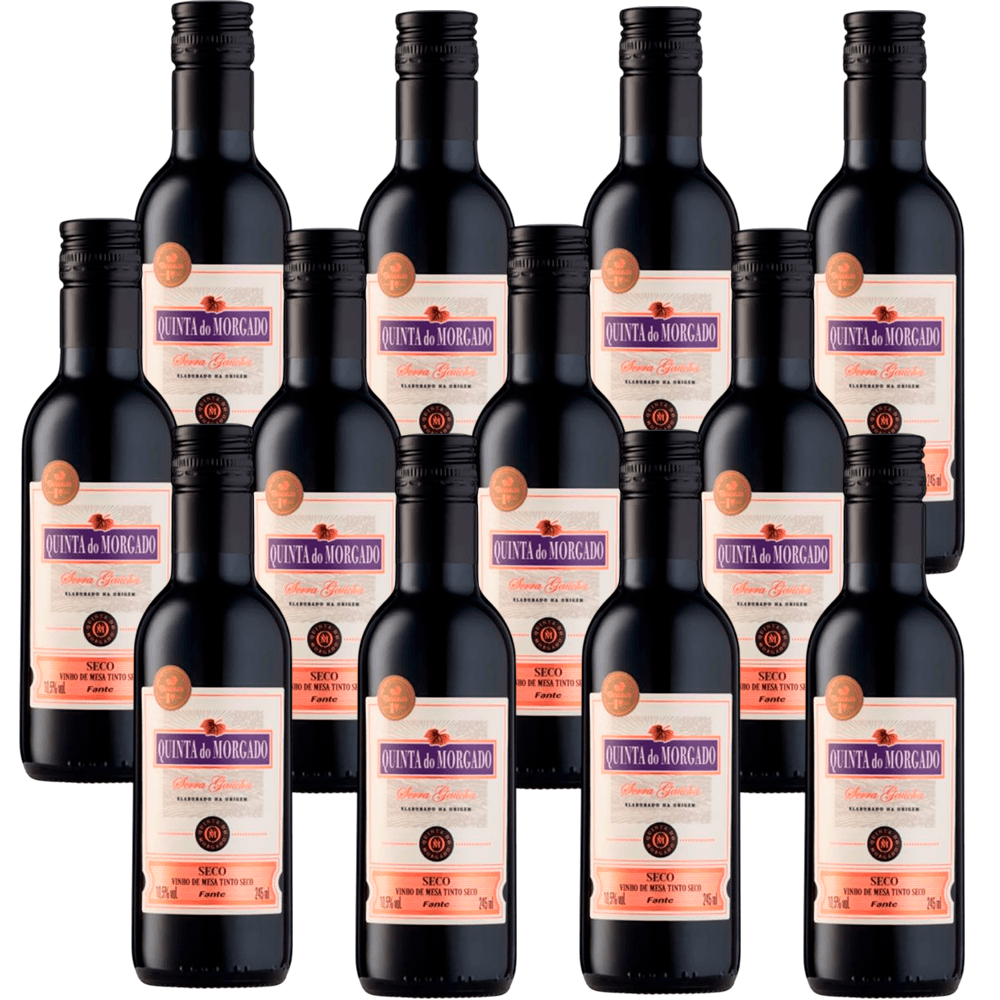 Vinho Fante Tinto Seco Brasil Quinta do Morgado Uvas de Mesa 245ml - 12 Unidades