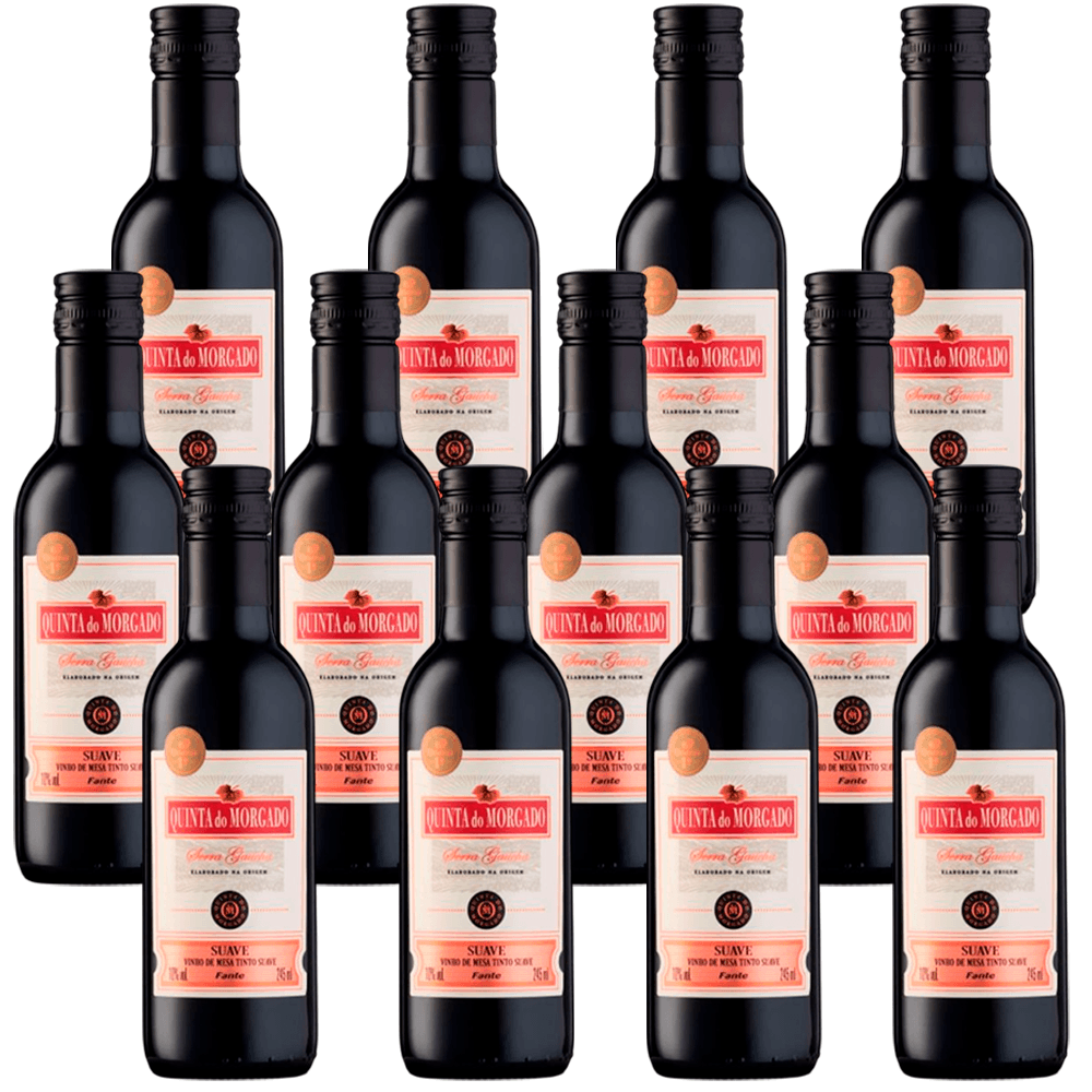 Vinho Fante Tinto Suave Brasil Quinta do Morgado Uvas de Mesa 245ml - 12 Unidades