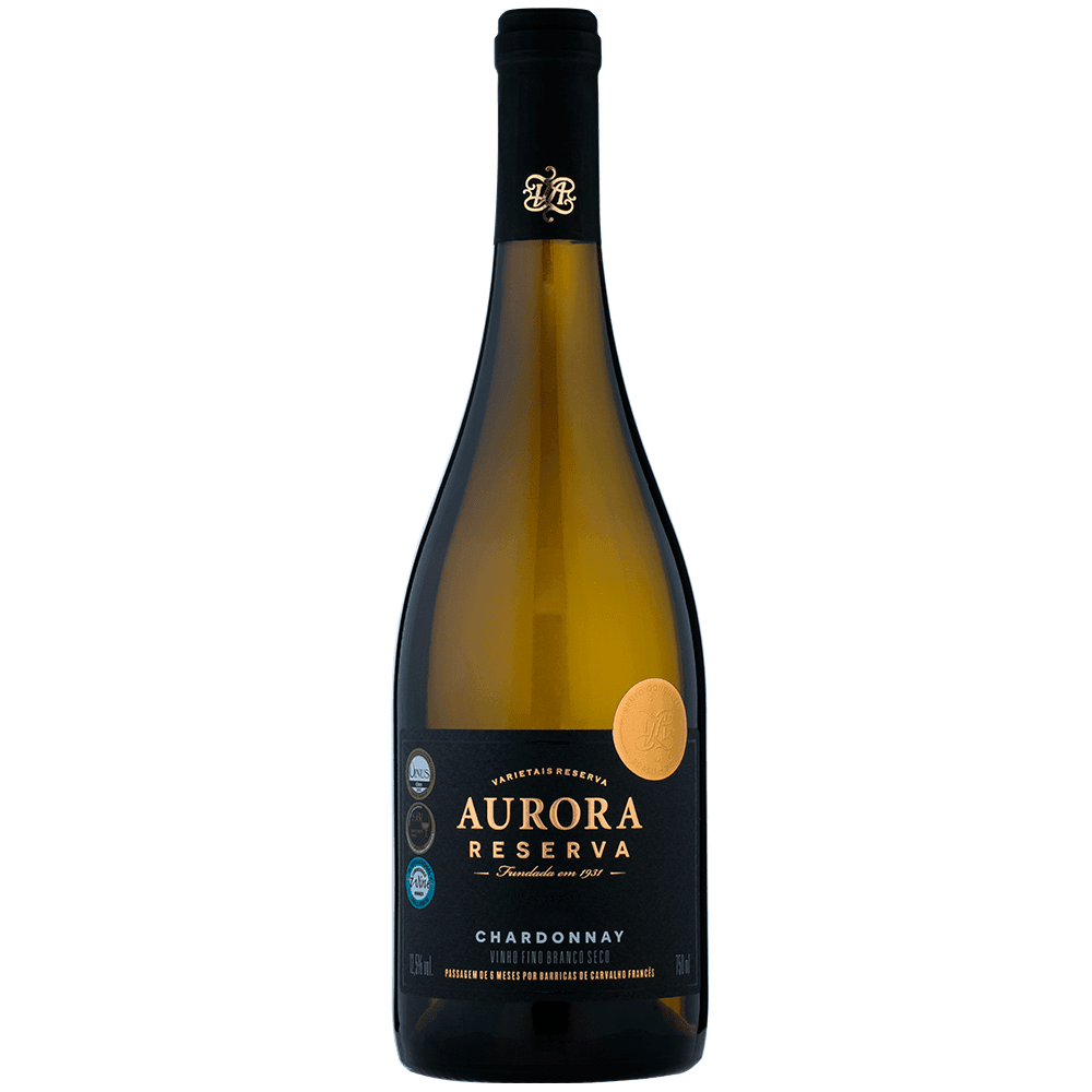 Vinho Vinícola Aurora Branco Seco Brasil Reserva Chardonnay 2018 750ml