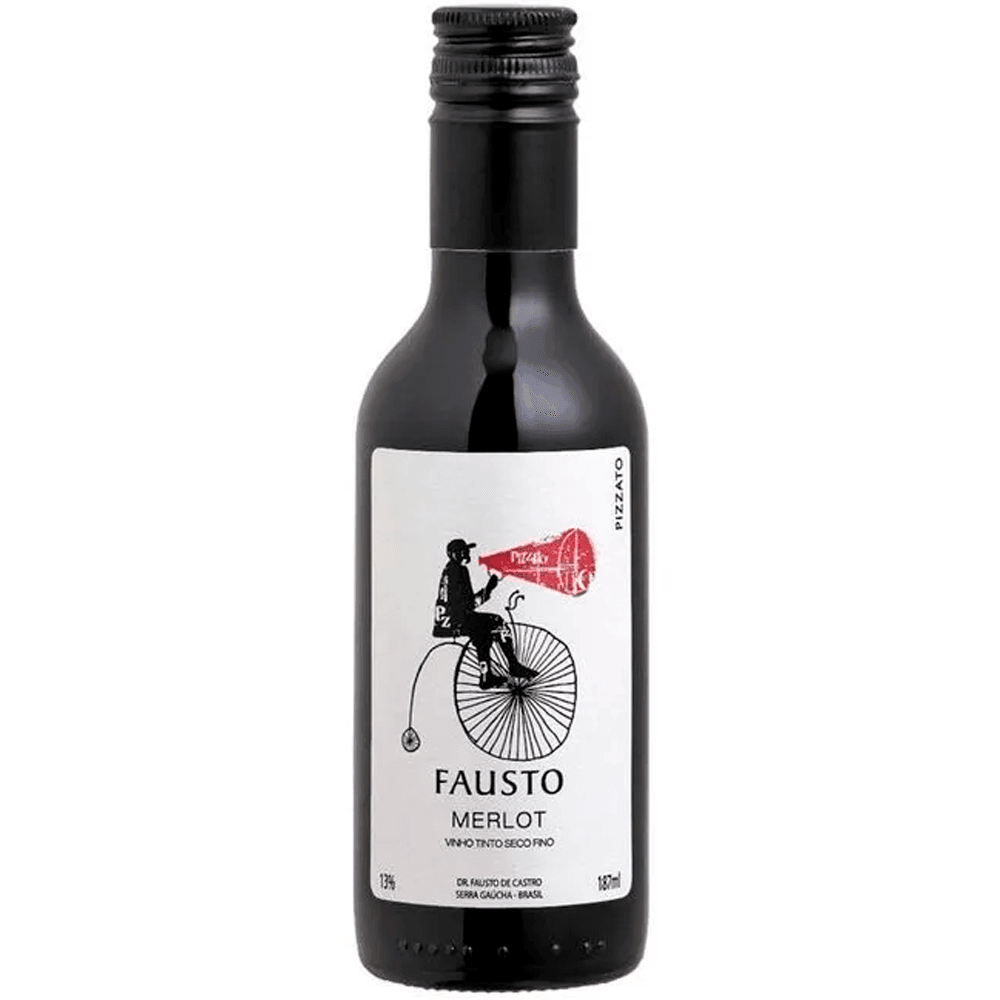 Vinho Pizzato Tinto Seco Brasil Fausto Merlot 187ml