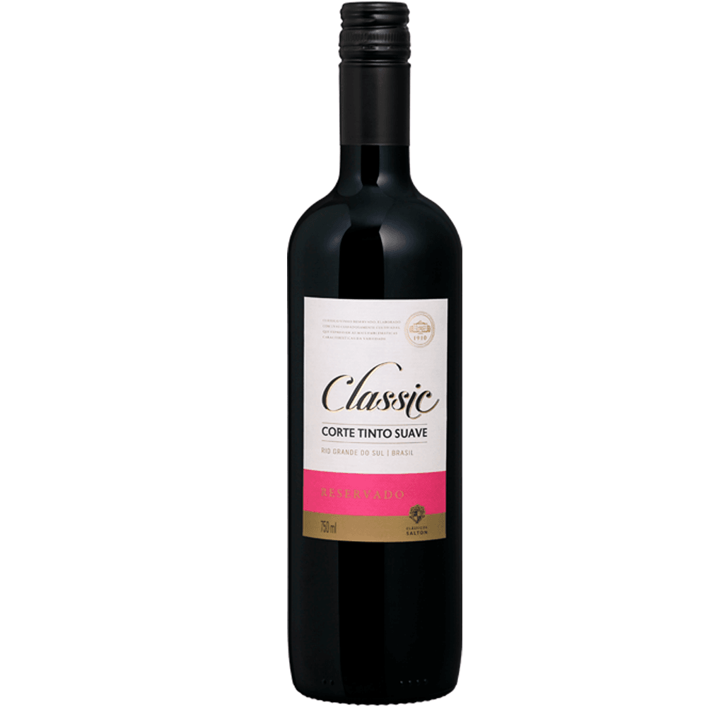 Vinho Vinícola Salton Tinto Suave Brasil Classic Cabernet Franc, Merlot, Tannat 750ml
