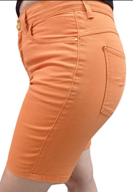 Shorts Feminino Color Curto Barra Desfiada Crocker - 49193