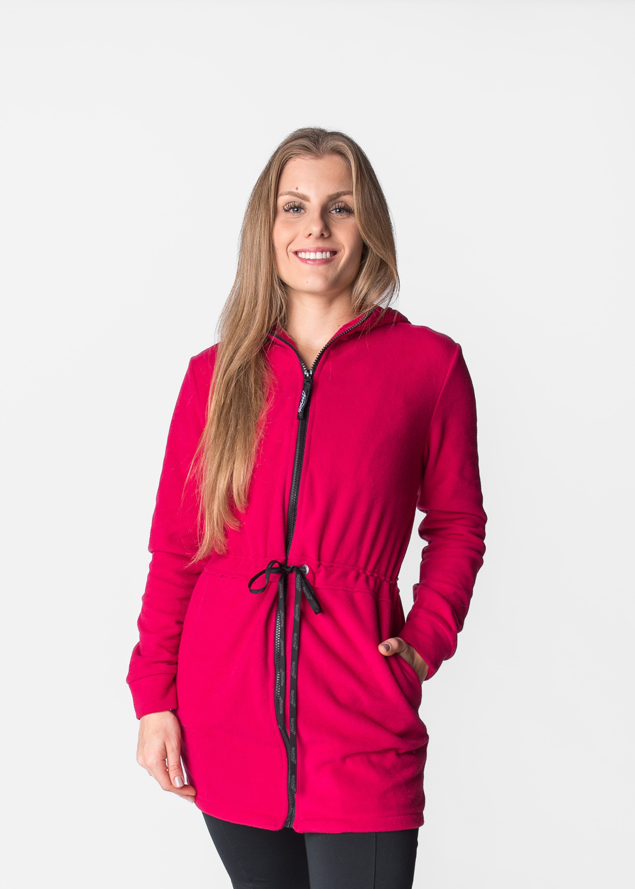Parka Feminina Com Capuz e Regulagem Na Cintura Em Fleece | SVAGO