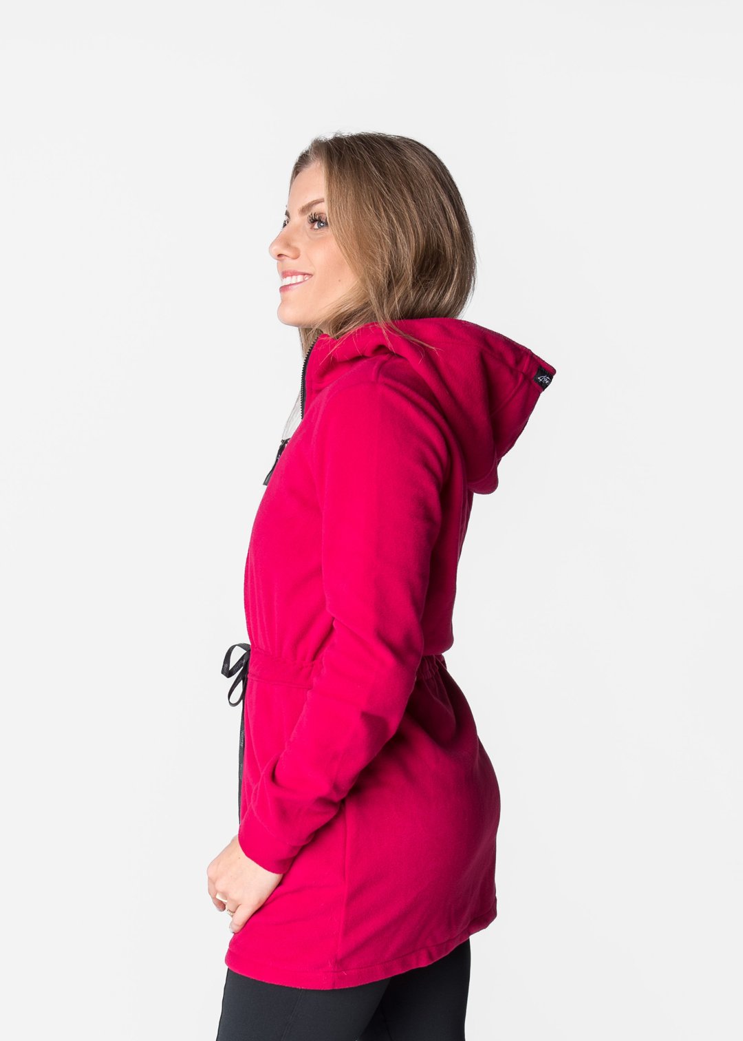 Parka Feminina Com Capuz e Regulagem Na Cintura Em Fleece | SVAGO