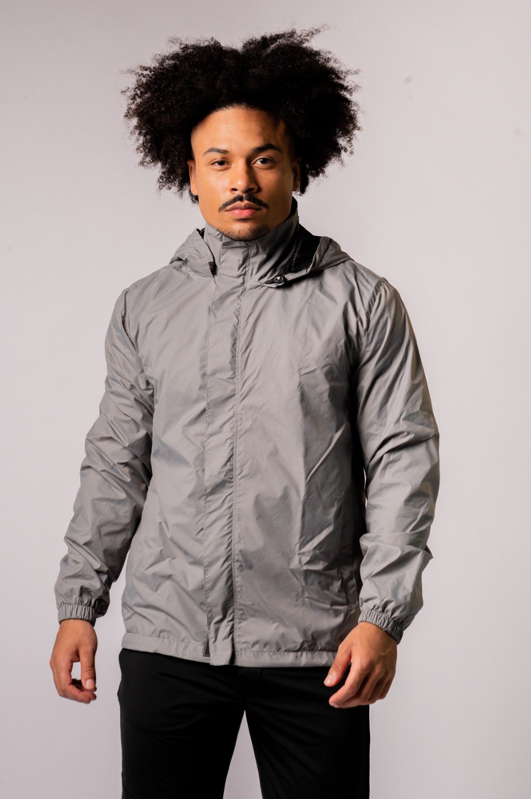 Jaqueta Corta Vento Impermeável Masculina Com Zíperes de Bolso e