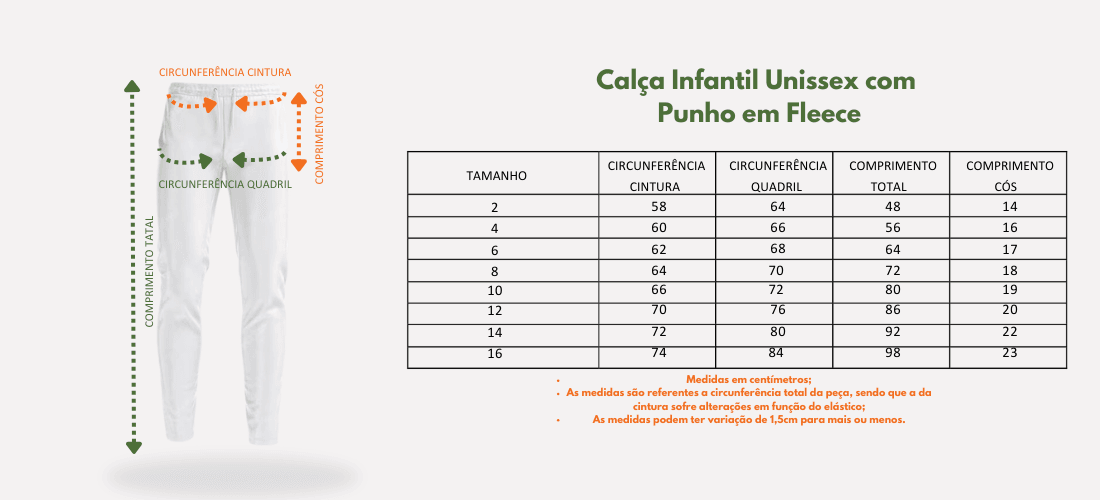 Cal a Infantil Unissex Com Punho Em Fleece SVAGO Cal a Infantil Unissex Com Punho Em Fleece SVAGO