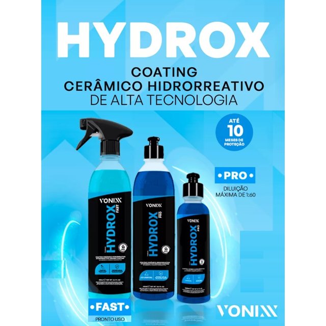 Hydrox Pro 240ml - Coating Cerâmico Hidrorreativo Vonixx | Roma Car ...