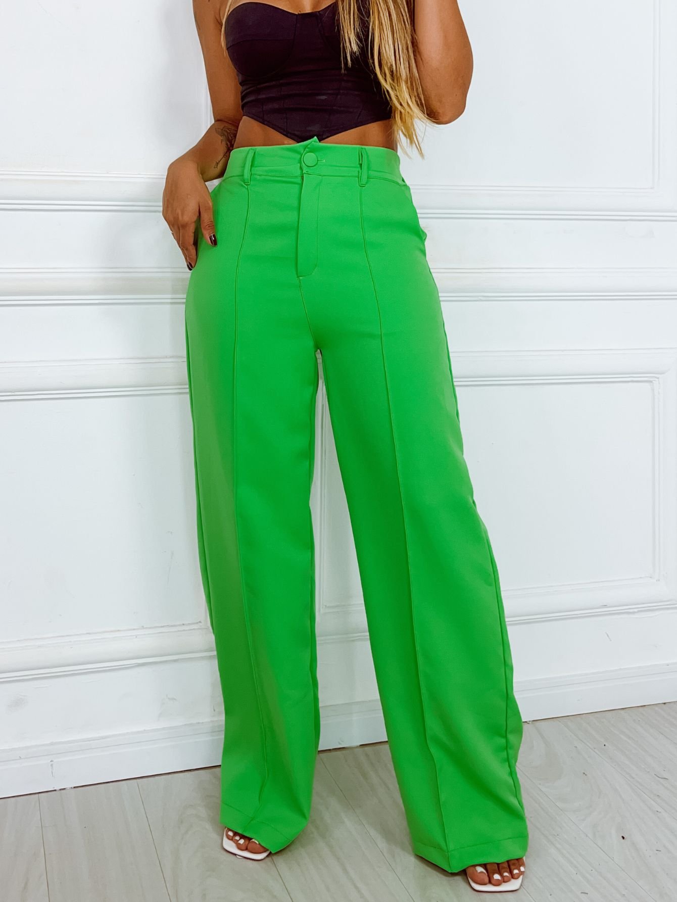 Calça Social Feminina Cintura Alta Flare CalÃ§a Social Feminina