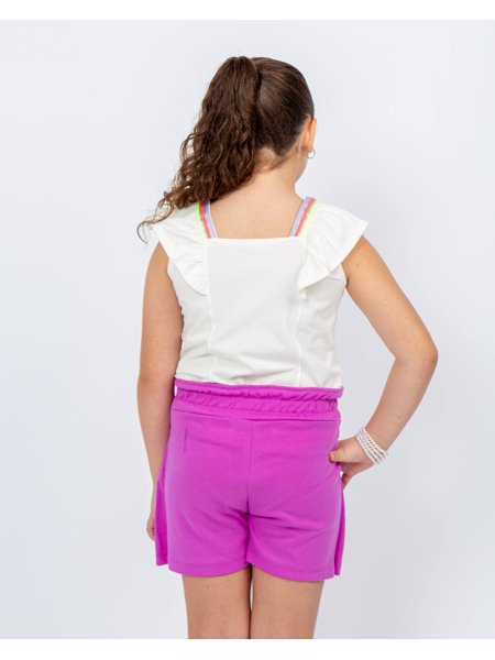 Conjunto Infantil Juvenil Menina Kit Regata Short Saia Verão