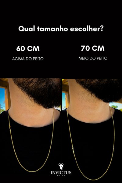 Kit Corrente e Pulseira Masculina Elo Grumet Banhados A Ouro 18k 60cm