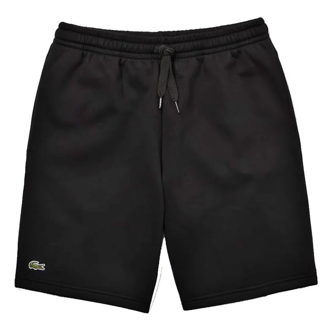 Bermuda Moletom Lacoste Regular Fit Preta Henri Store Loja Oficial