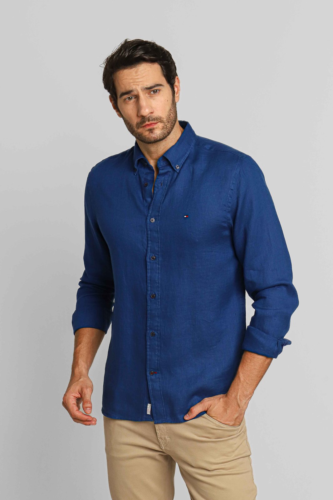 Camisa de linho tommy hot sale hilfiger