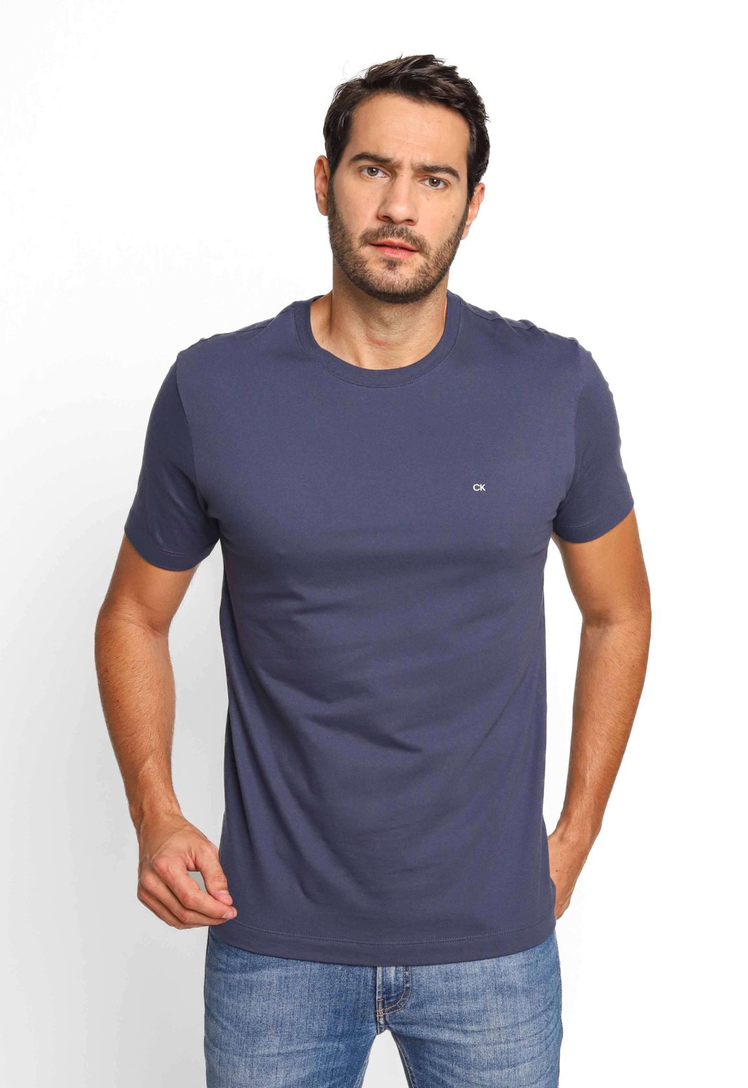 Camiseta Masculina Camisa Azul Calvin Klein Camiseta Calvin Klein