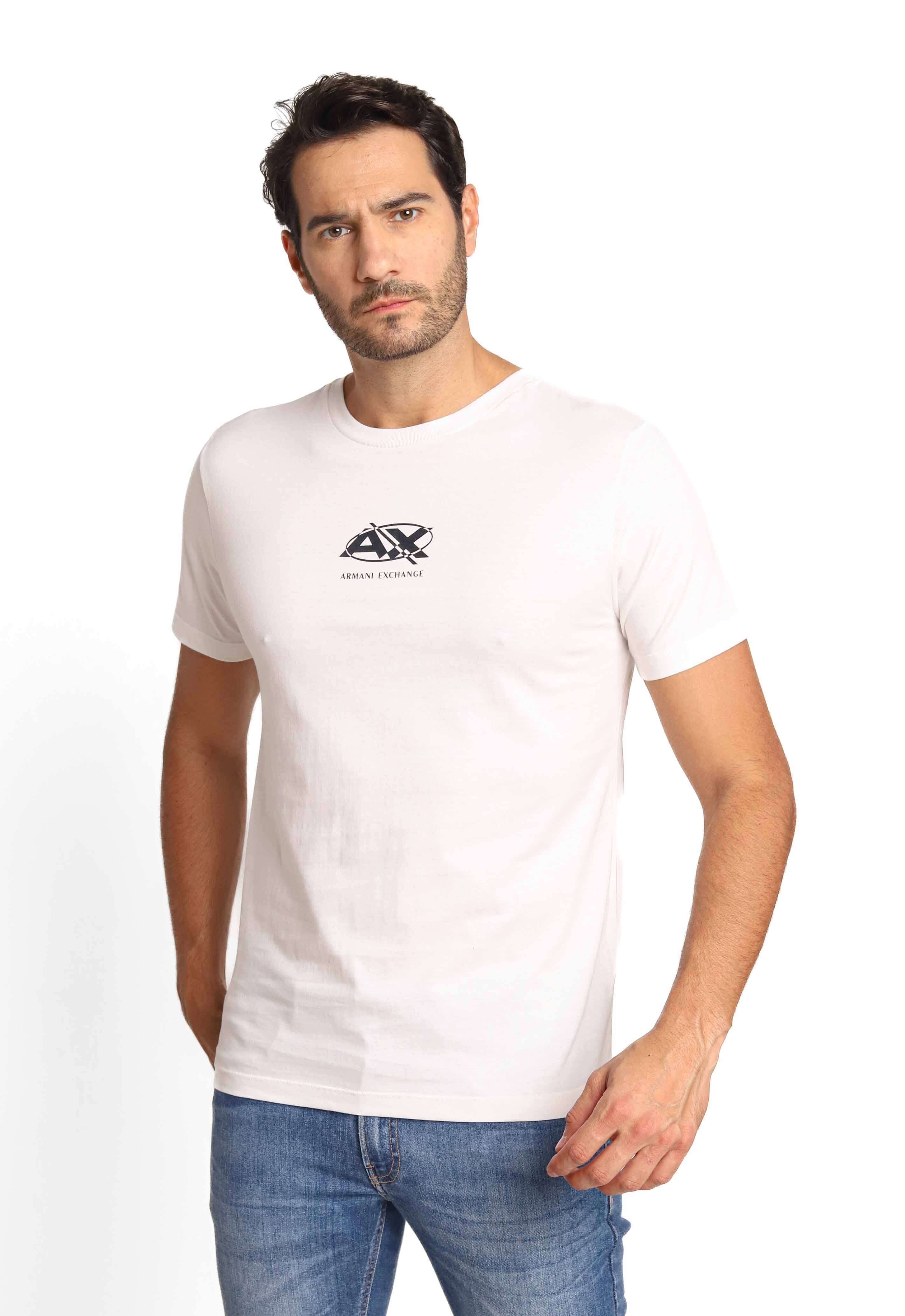 Camiseta Armani Exchange Regular Fit Logo Central - Sale | Henri Store ...