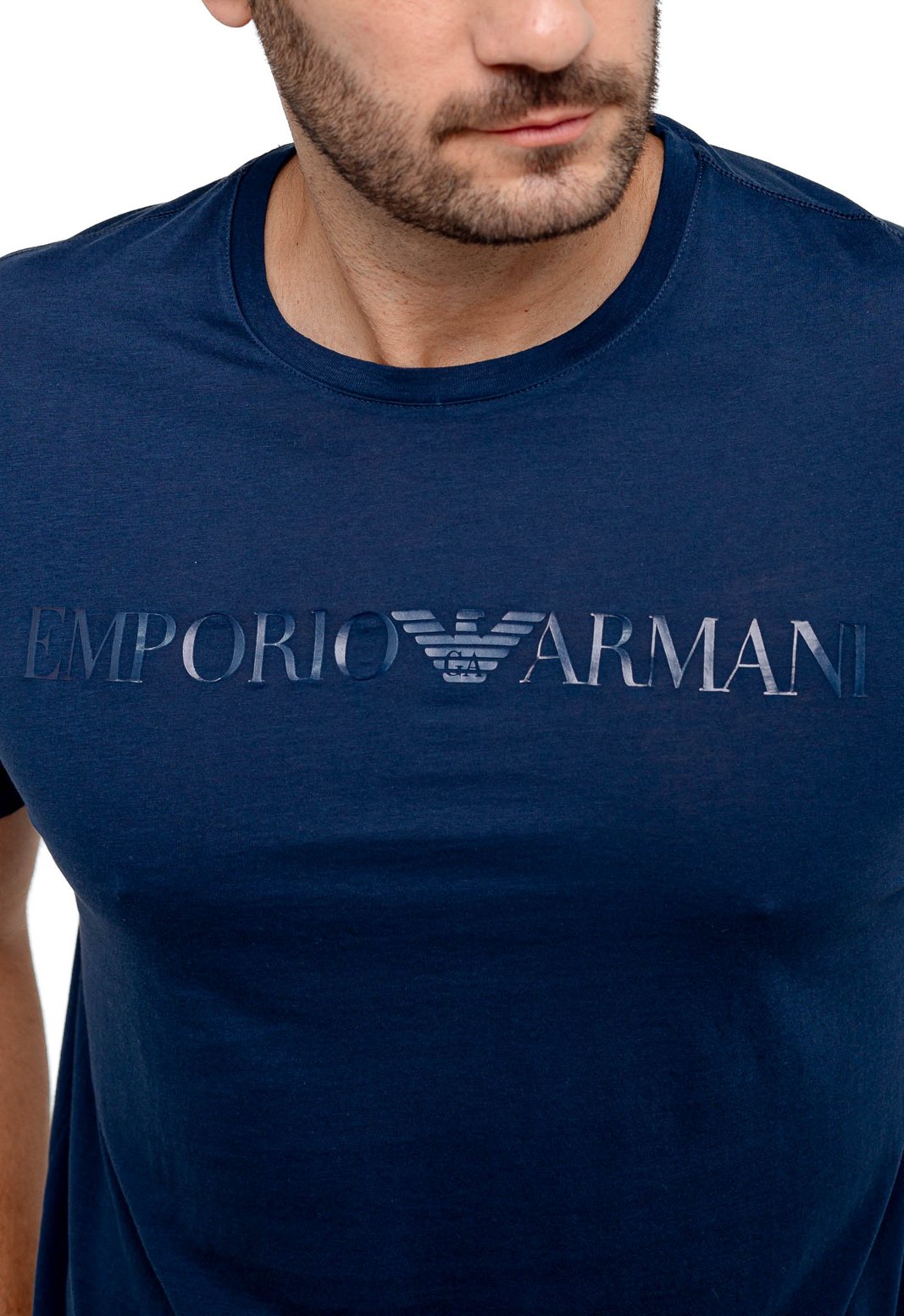 Camiseta Masculina Camiseta Armani Azul Camiseta AX Slim Fit Azul - Main Image