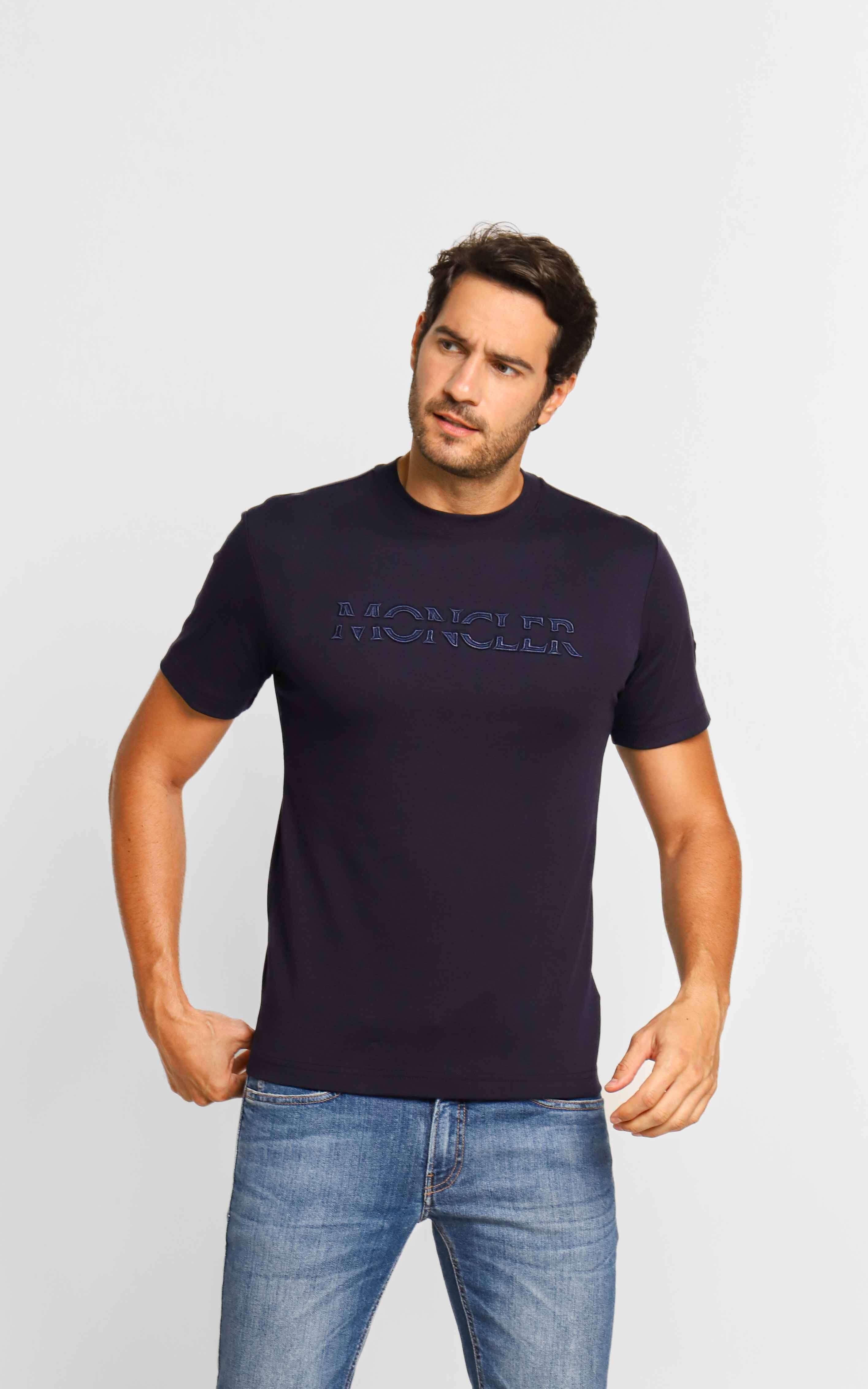Camiseta Moncler Logo Bordado Central | Henri Store - Loja Oficial