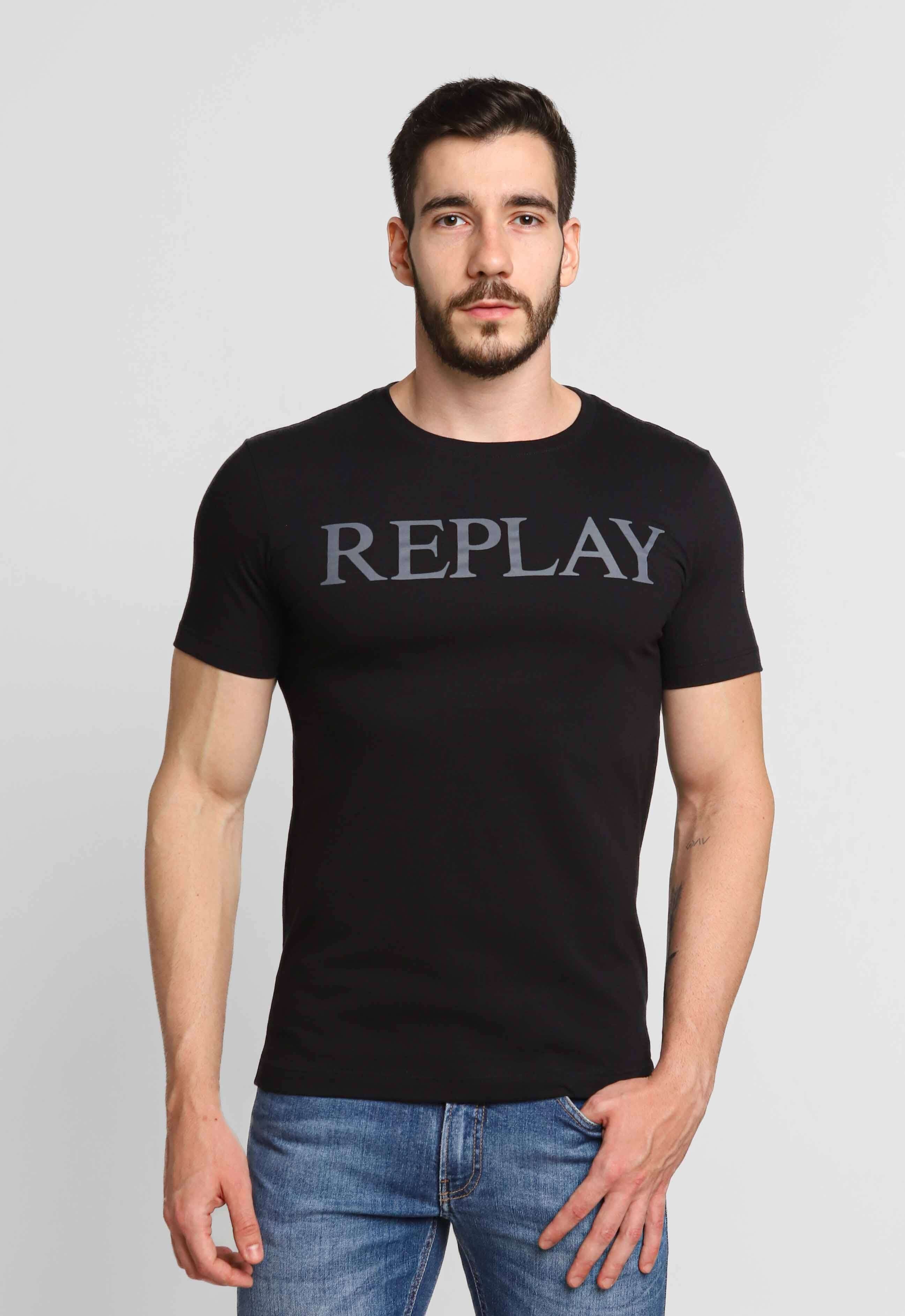 Camiseta Replay Logo Central Henri Store