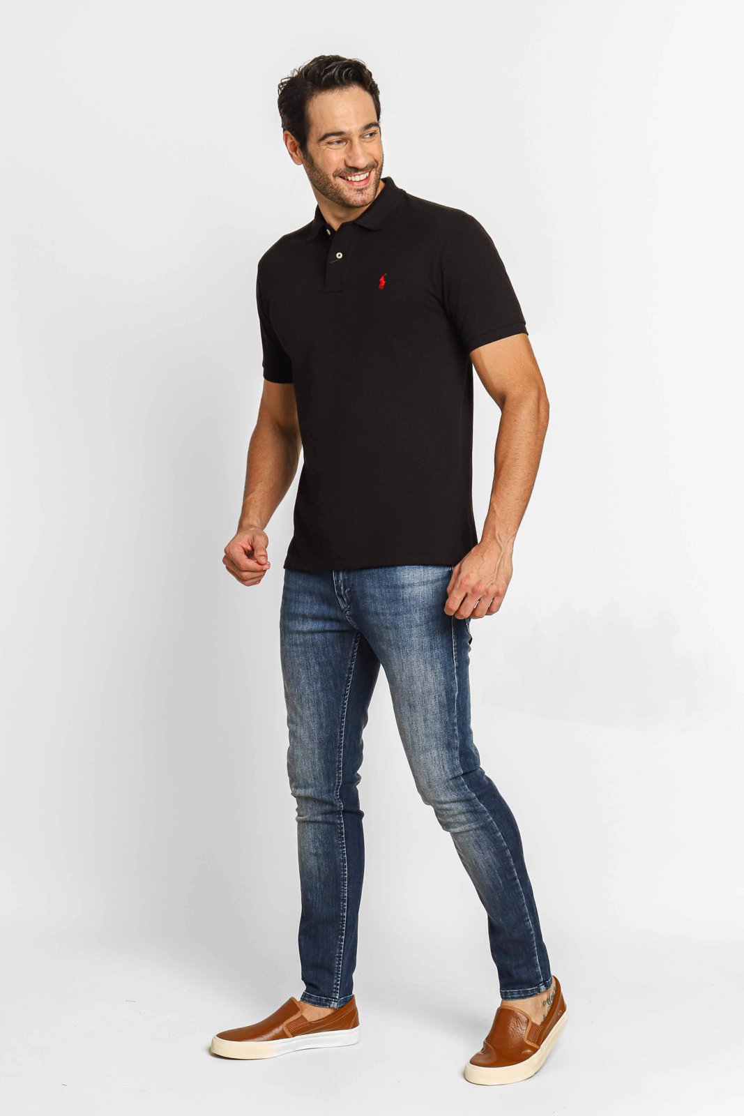 Polo Ralph Lauren Preta Small Poney Vermelho | Henri Store - Loja