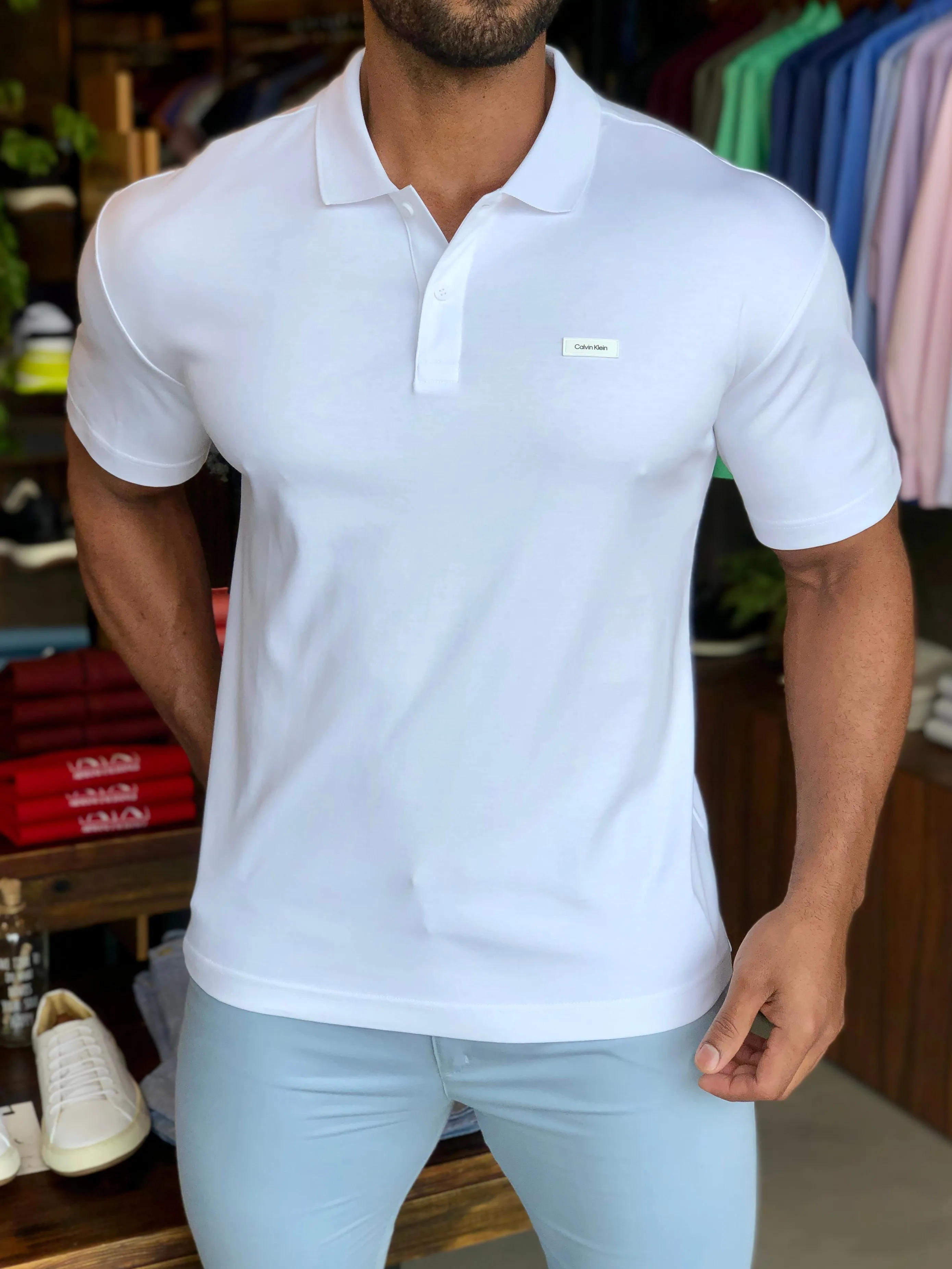 Calvin klein pima cotton polo best sale