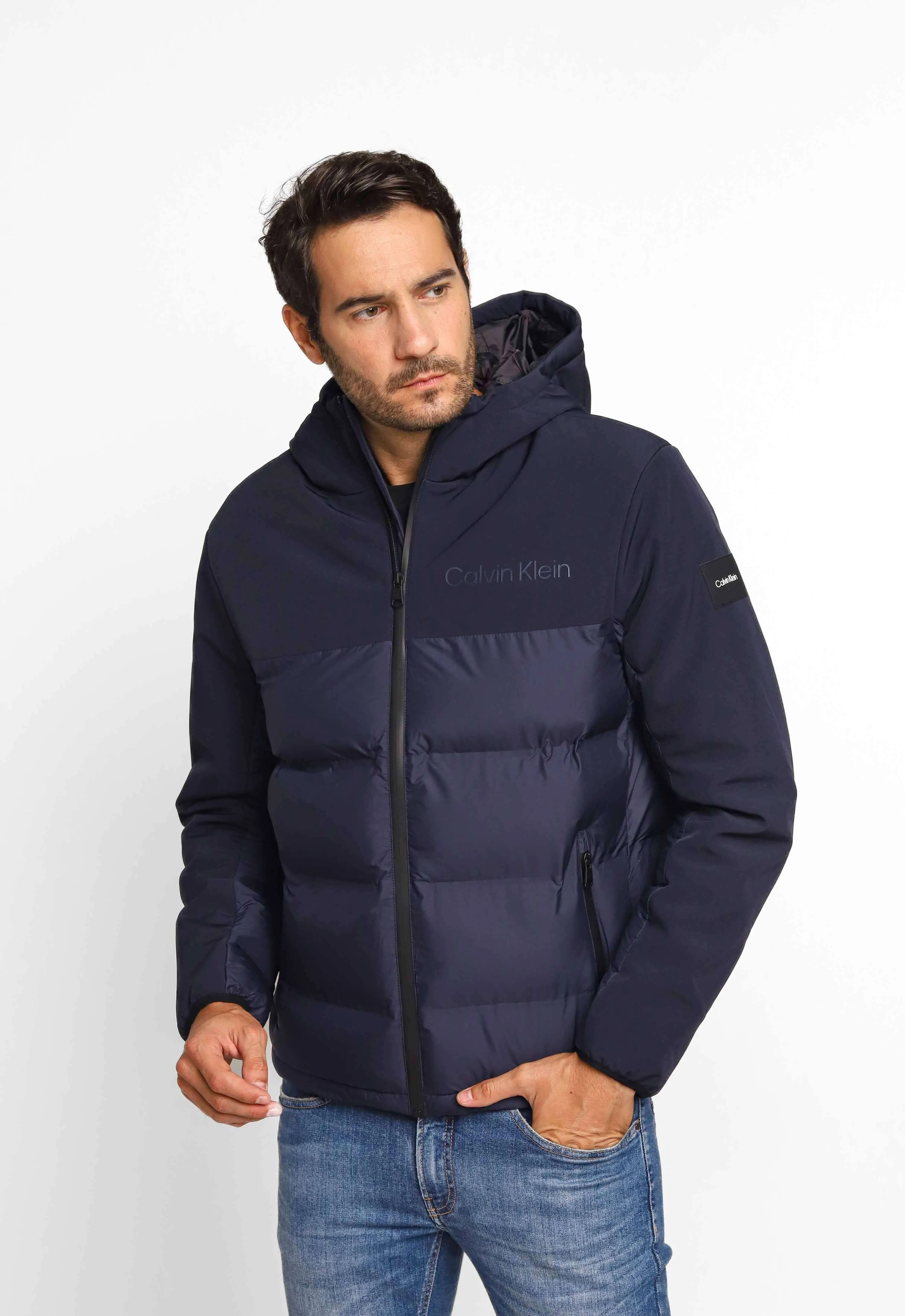 Jaqueta Calvin Klein Puffer Matelassê Textura Dupla