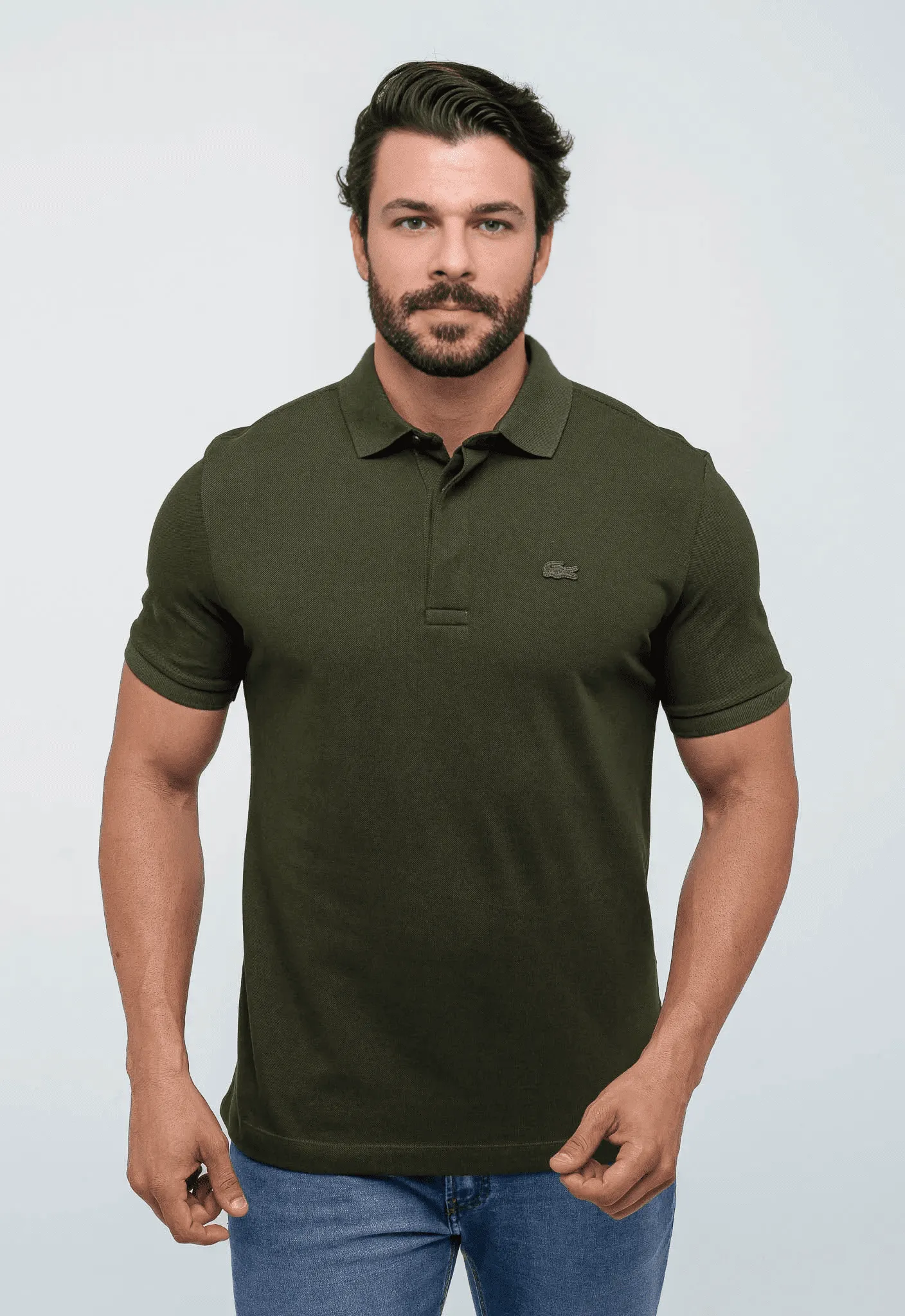 Camiseta Polo Lacoste Verde Polo Lacoste Paris Regular Fit Henri