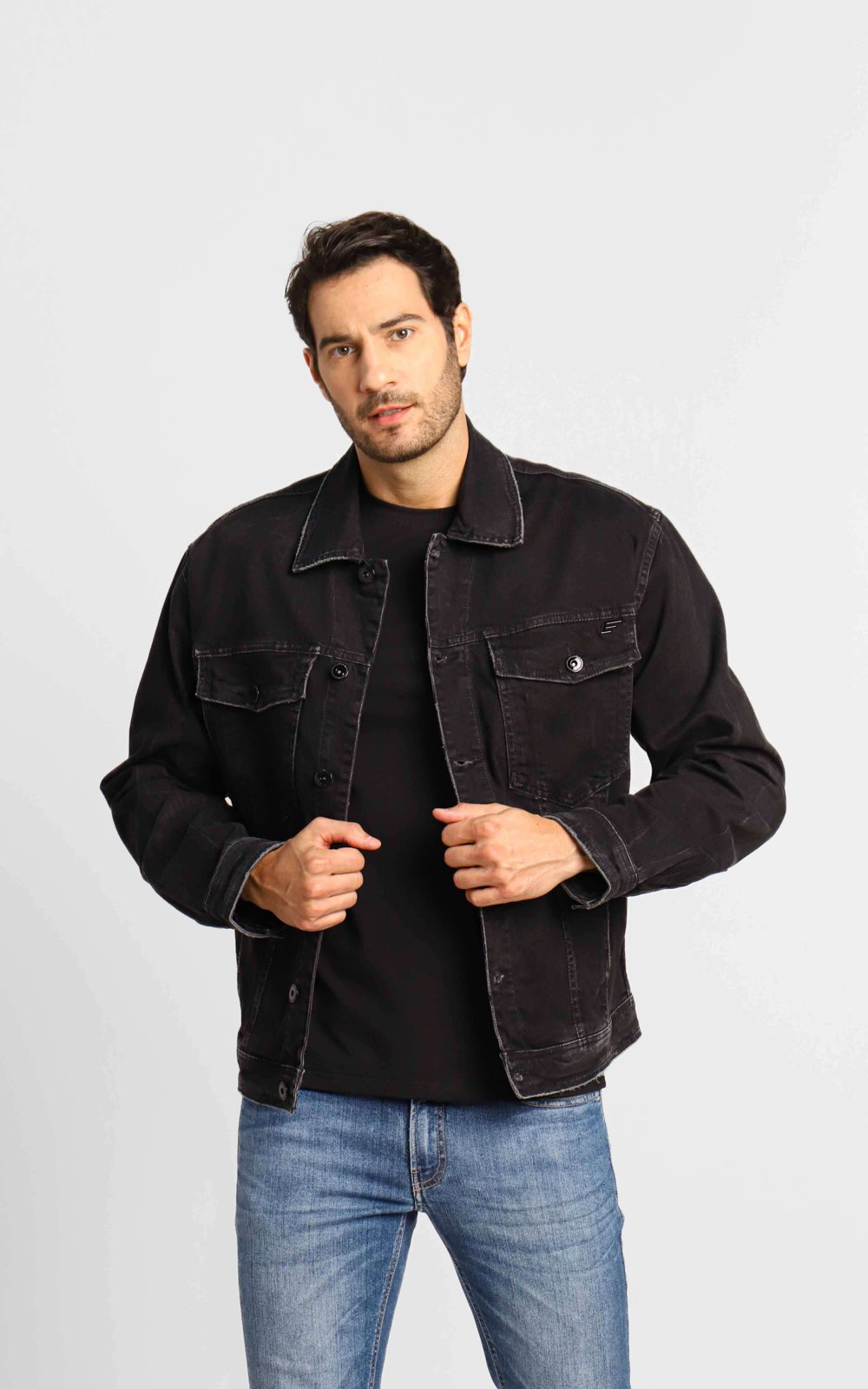 Jaqueta Jeans Ellus Intense Black Preto