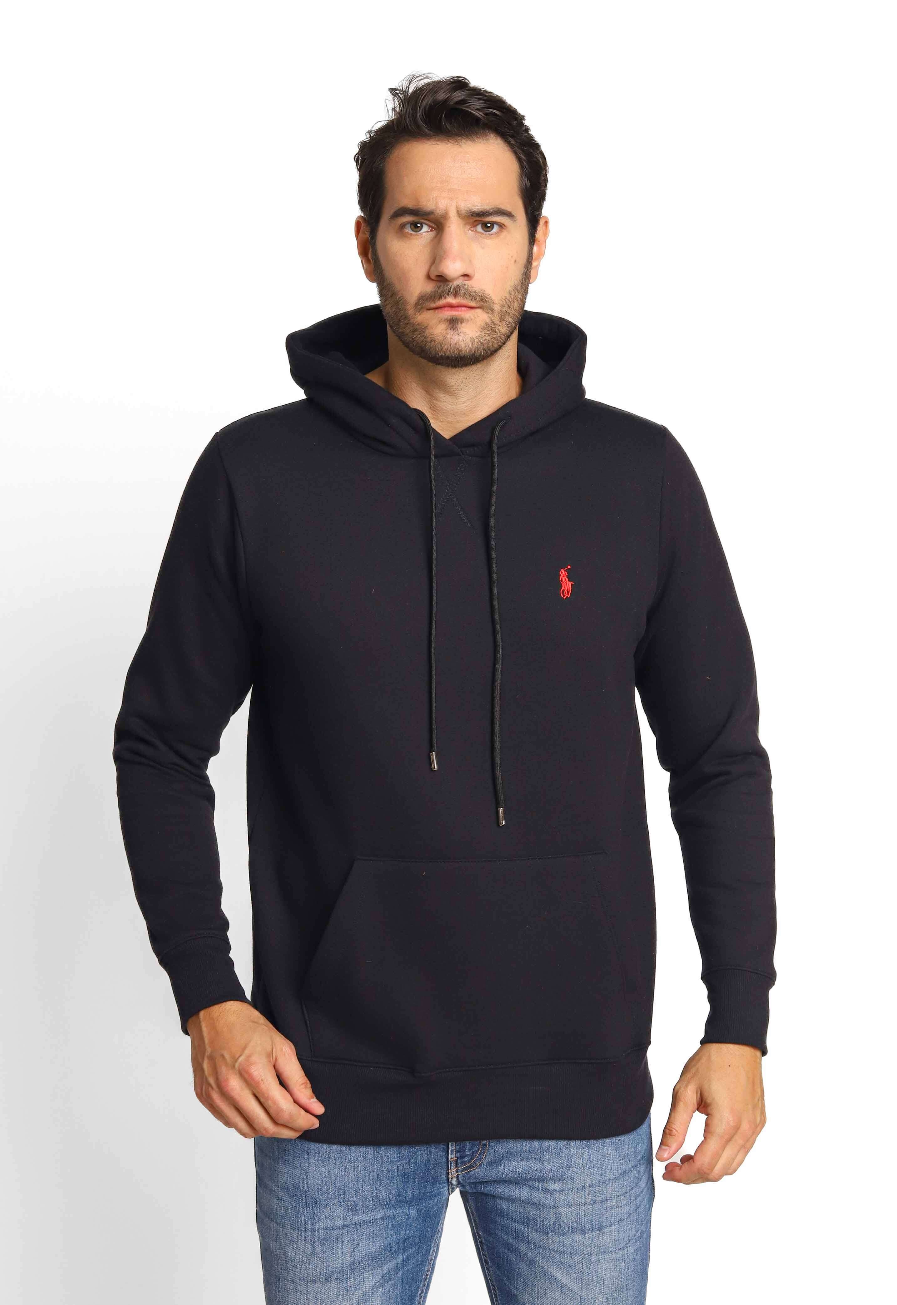 Moletom Tenis Ralph Lauren Preto Moletom RL Gola Careca Masculinho