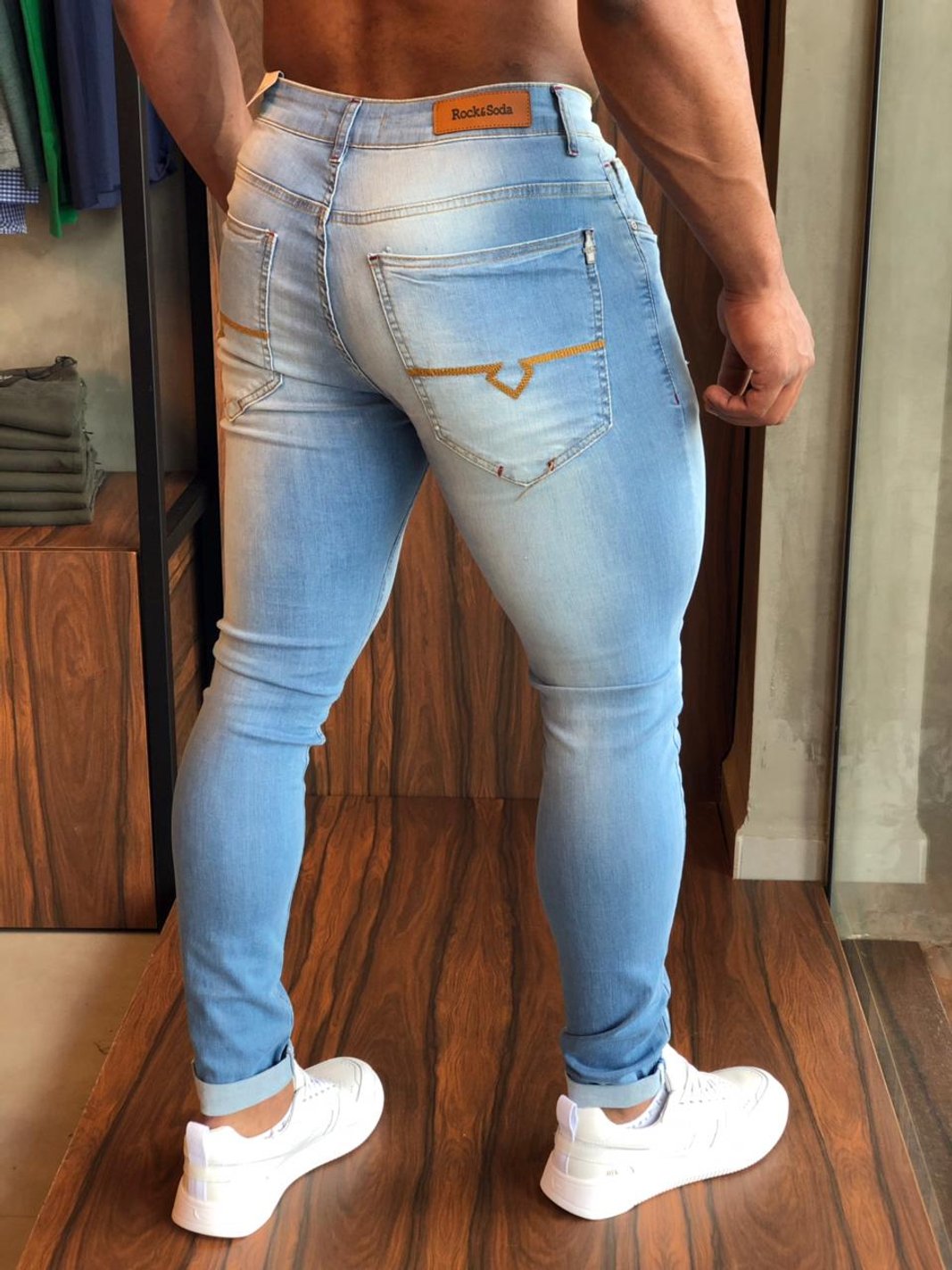 Calça Rock&soda Jeans Claro Super Rock Fit Henri Store Loja
