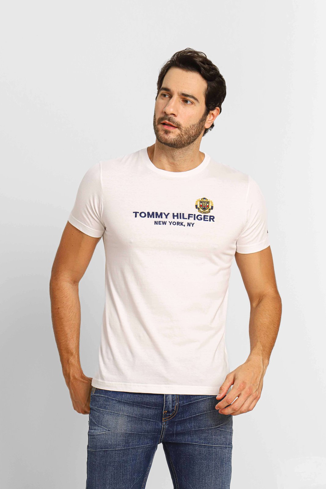 Camiseta Tommy Hilfiger Logo Branca - Faz a Boa!