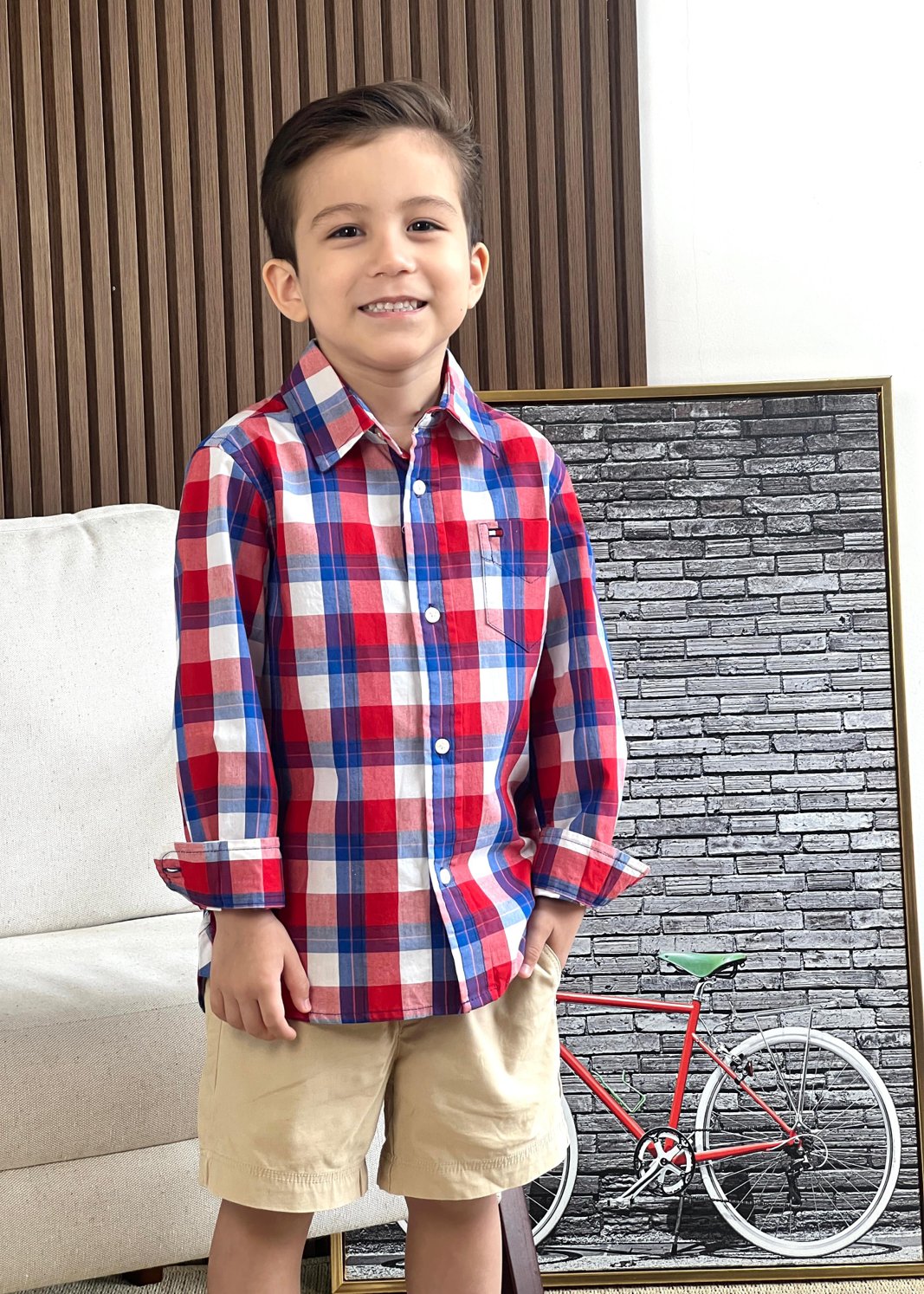 Camisa infantil 2024 tommy hilfiger