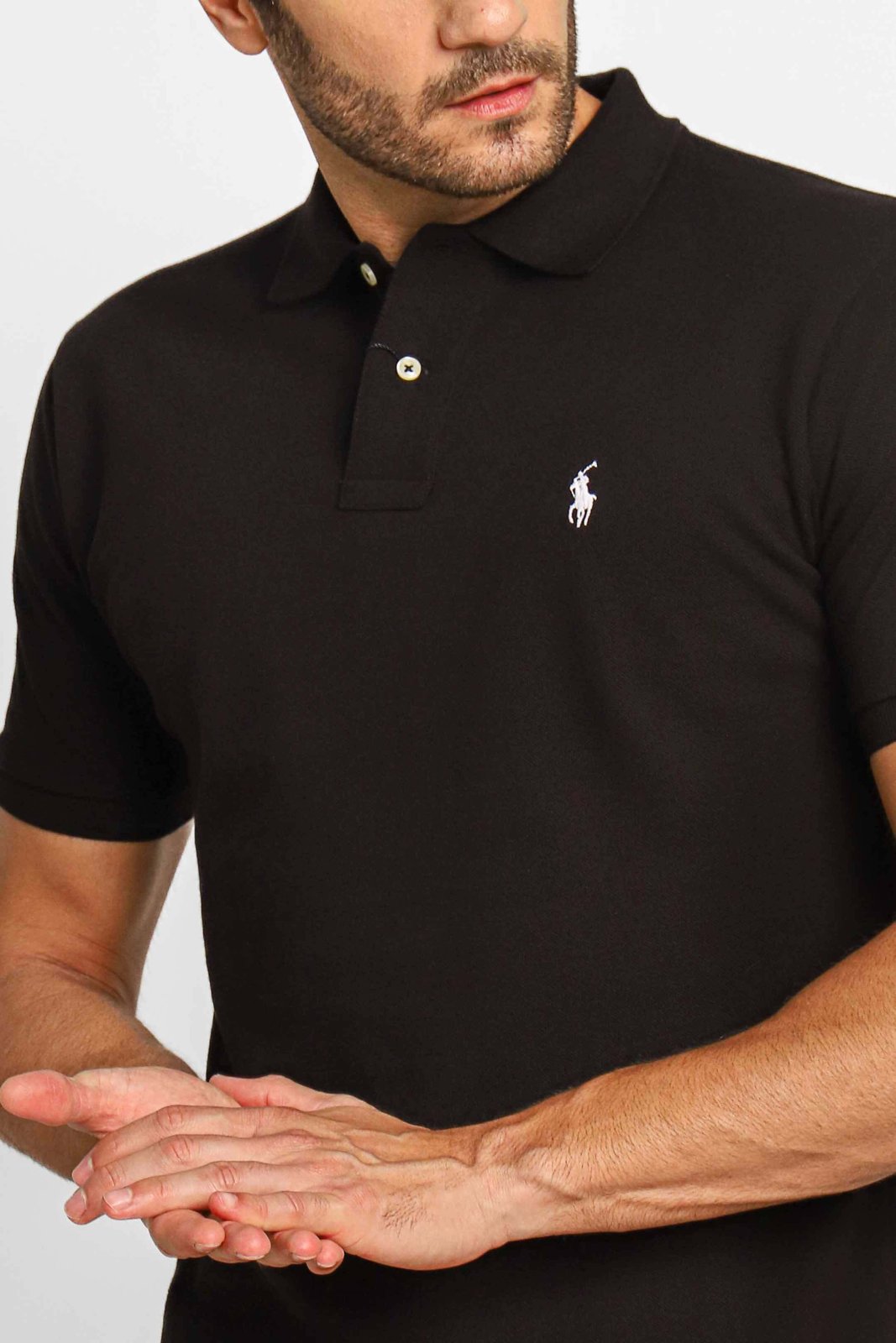 Polo Ralph Lauren Preta Ponei Branco | Henri Store - Loja Oficial